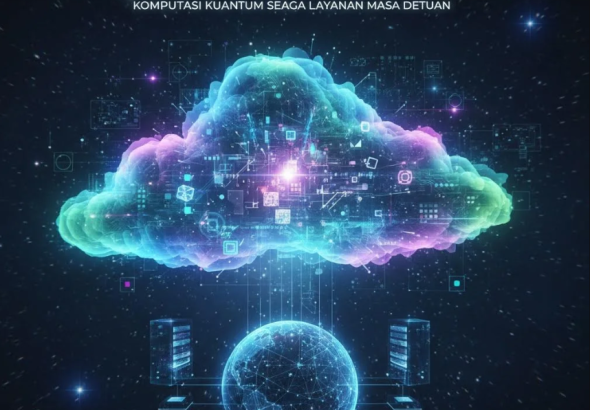 Ilustrasi transaksi digital dengan koin crypto dan garis koneksi internasional