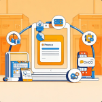 Pemilik UMKM mengelola invoice, stok, dan customer service lewat dashboard digital